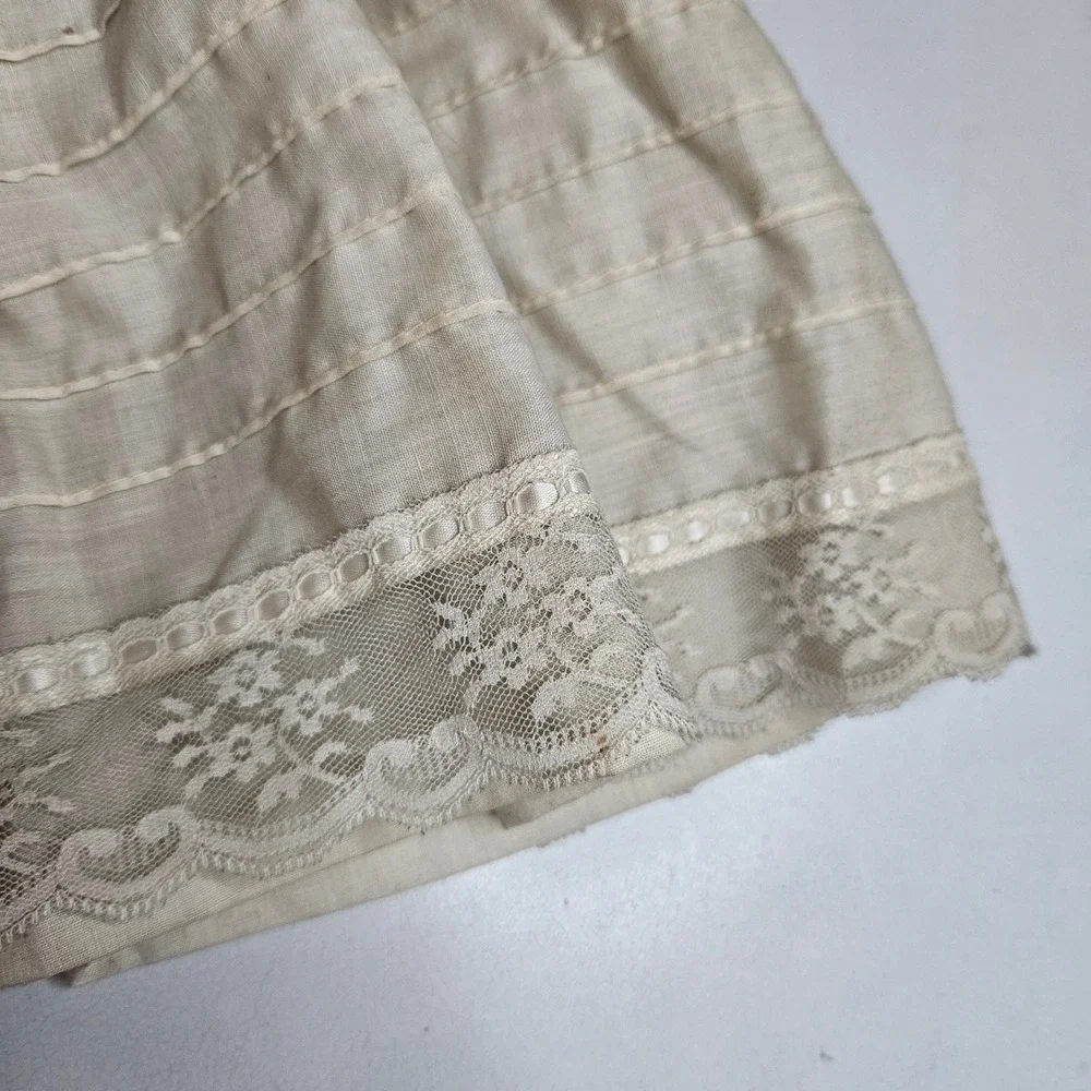 Vintage Christian Dior Enfant‎ Baby Dress Cream Lace Pintuck Heirloom French